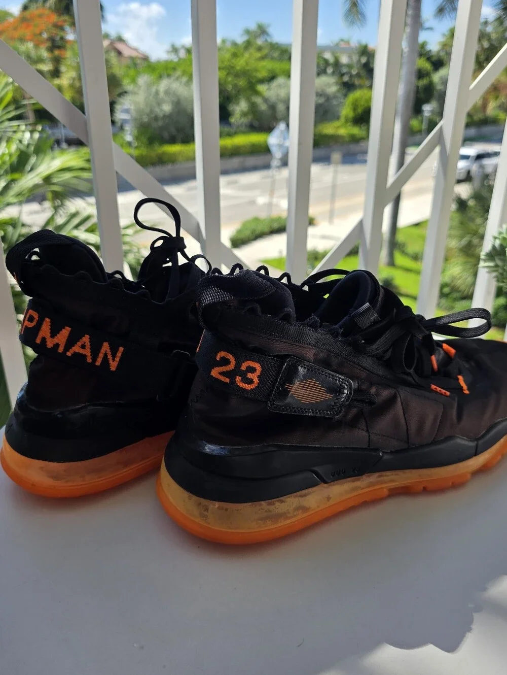 Jordan Proto-React Z Flight Black & Orange Men’s Sneakers – Size 9